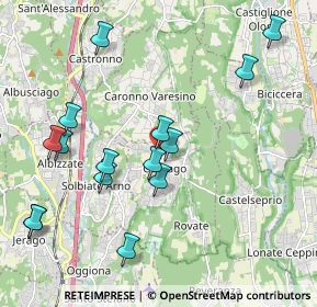 Mappa Via Vittorio Veneto, 21040 Carnago VA, Italia (2.16333)