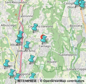 Mappa Via Vittorio Veneto, 21040 Carnago VA, Italia (3.3875)
