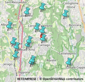 Mappa Via Vittorio Veneto, 21040 Carnago VA, Italia (2.2)