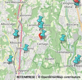 Mappa Via Vittorio Veneto, 21040 Carnago VA, Italia (2.82077)