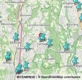 Mappa Via Vittorio Veneto, 21040 Carnago VA, Italia (3.15737)