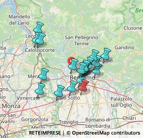 Mappa Via L. Lotto, 24030 Paladina BG, Italia (10.8775)