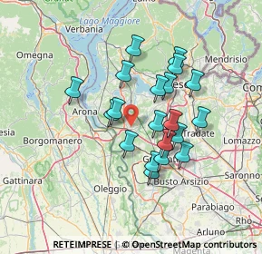 Mappa Via del Villaggio, 21029 Vergiate VA, Italia (11.3705)