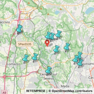 Mappa Via Antonio Stoppani, 22063 Cantù CO, Italia (4.19923)