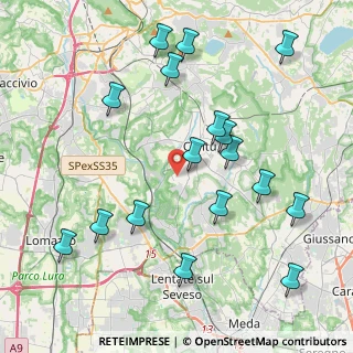 Mappa Via Antonio Stoppani, 22063 Cantù CO, Italia (4.54353)