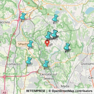 Mappa Via Antonio Stoppani, 22063 Cantù CO, Italia (3.14333)