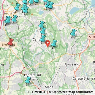 Mappa Via Giovanni Segantini, 22063 Cantù CO, Italia (6.4255)