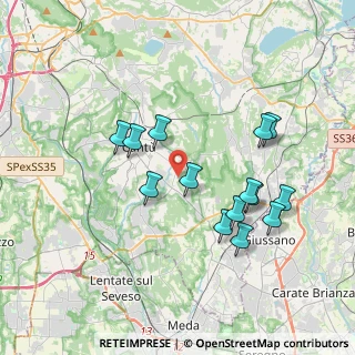 Mappa Via Giovanni Segantini, 22063 Cantù CO, Italia (3.51214)