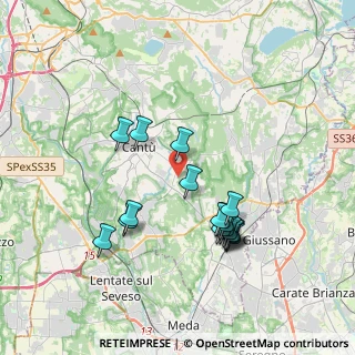 Mappa Via Giovanni Segantini, 22063 Cantù CO, Italia (3.52278)