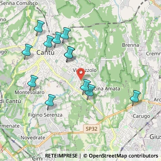 Mappa Via Giovanni Segantini, 22063 Cantù CO, Italia (2.13833)