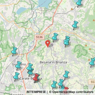 Mappa Via Alcide de Gasperi, 20838 Renate MB, Italia (6.8345)