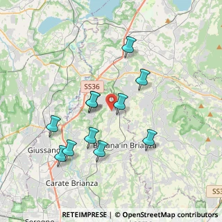 Mappa Via Alcide de Gasperi, 20838 Renate MB, Italia (3.52545)
