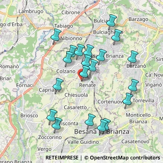 Mappa Via Alcide de Gasperi, 20838 Renate MB, Italia (1.949)