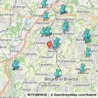 Mappa Via Alcide de Gasperi, 20838 Renate MB, Italia (2.5135)