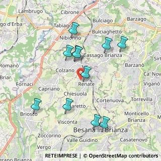 Mappa Via Alcide de Gasperi, 20838 Renate MB, Italia (1.91364)