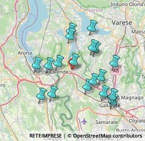 Mappa Via delle Rane, 21029 Vergiate VA, Italia (6.90611)