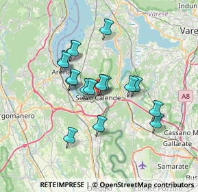 Mappa Via XXV Aprile, 21018 Sesto Calende VA, Italia (5.65529)