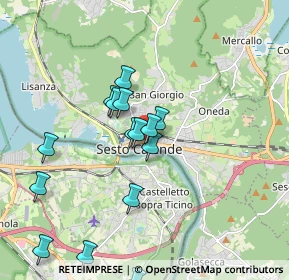 Mappa Via XXV Aprile, 21018 Sesto Calende VA, Italia (2.4955)