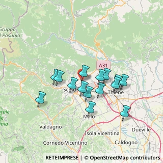 Mappa Via dell'Olmo, 36014 Santorso VI, Italia (5.89933)