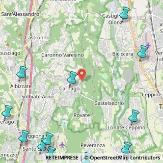 Mappa Via Enrico Fermi, 21040 Carnago VA, Italia (3.97571)