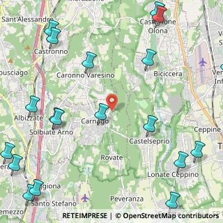 Mappa Via Enrico Fermi, 21040 Carnago VA, Italia (3.32526)