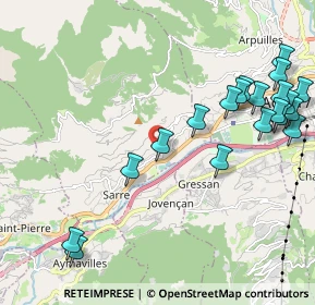 Mappa Frazione Fareur, 11010 Sarre AO, Italia (2.525)