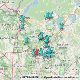 Mappa Via Marmolada, 22063 Cantù CO, Italia (6.69944)