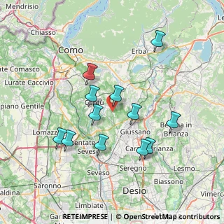 Mappa Via Marmolada, 22063 Cantù CO, Italia (6.82417)