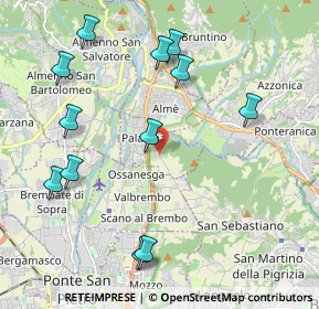 Mappa Via Bergamo, 24018 Paladina BG, Italia (2.31667)