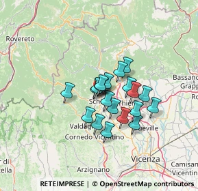 Mappa Via Pizzolato, 36015 Schio VI, Italia (8.92)