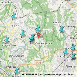 Mappa Via Niccolò Paganini, 22063 Cantù CO, Italia (2.90857)