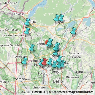 Mappa Via Niccolò Paganini, 22063 Cantù CO, Italia (7.01526)
