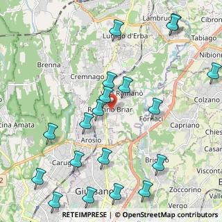 Mappa Via Prealpi, 22044 Inverigo CO, Italia (2.64526)