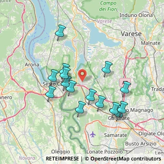 Mappa Via Giuseppe Garibaldi, 21029 Vergiate VA, Italia (7.10333)