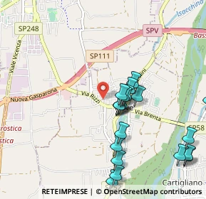 Mappa Via Rizzi, 36055 Nove VI, Italia (1.0325)