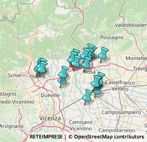 Mappa Via Rizzi, 36055 Nove VI, Italia (9.4565)
