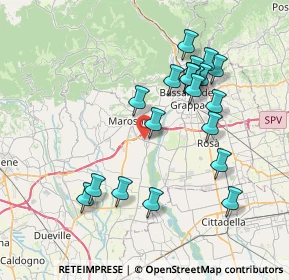 Mappa Via Rizzi, 36055 Nove VI, Italia (7.3465)