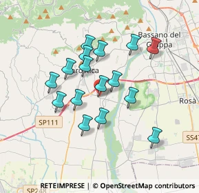 Mappa Via Rizzi, 36055 Nove VI, Italia (2.95375)
