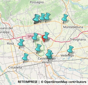 Mappa Via C. Battisti, 31039 Riese Pio X TV, Italia (6.825)