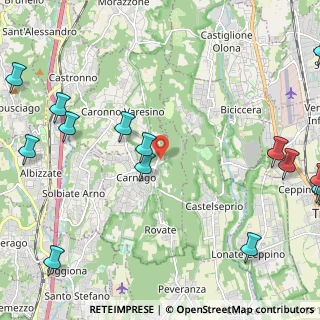Mappa Via S. Remigio, 21040 Carnago VA, Italia (3.21867)