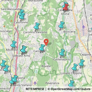 Mappa Via S. Remigio, 21040 Carnago VA, Italia (3.33526)
