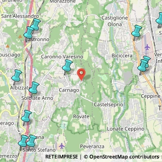 Mappa Via S. Remigio, 21040 Carnago VA, Italia (3.53333)