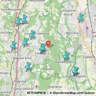 Mappa Via S. Remigio, 21040 Carnago VA, Italia (2.51083)