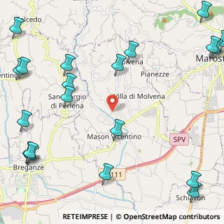 Mappa Via Costavernese, 36060 Mason vicentino VI, Italia (3.3685)