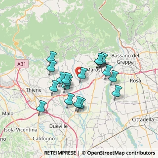 Mappa Via Costavernese, 36060 Mason vicentino VI, Italia (5.87211)