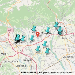 Mappa Via Costavernese, 36060 Mason vicentino VI, Italia (8.4405)