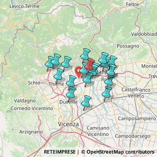 Mappa Via Costavernese, 36060 Mason vicentino VI, Italia (9.6655)