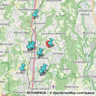 Mappa Via Lazzaretto, 21040 Carnago VA, Italia (1.92818)