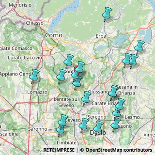 Mappa Via Baracca Francesco, 22063 Cantù CO, Italia (9.367)