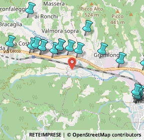 Mappa Via Aldo Moro, 24030 Ambivere BG, Italia (1.233)